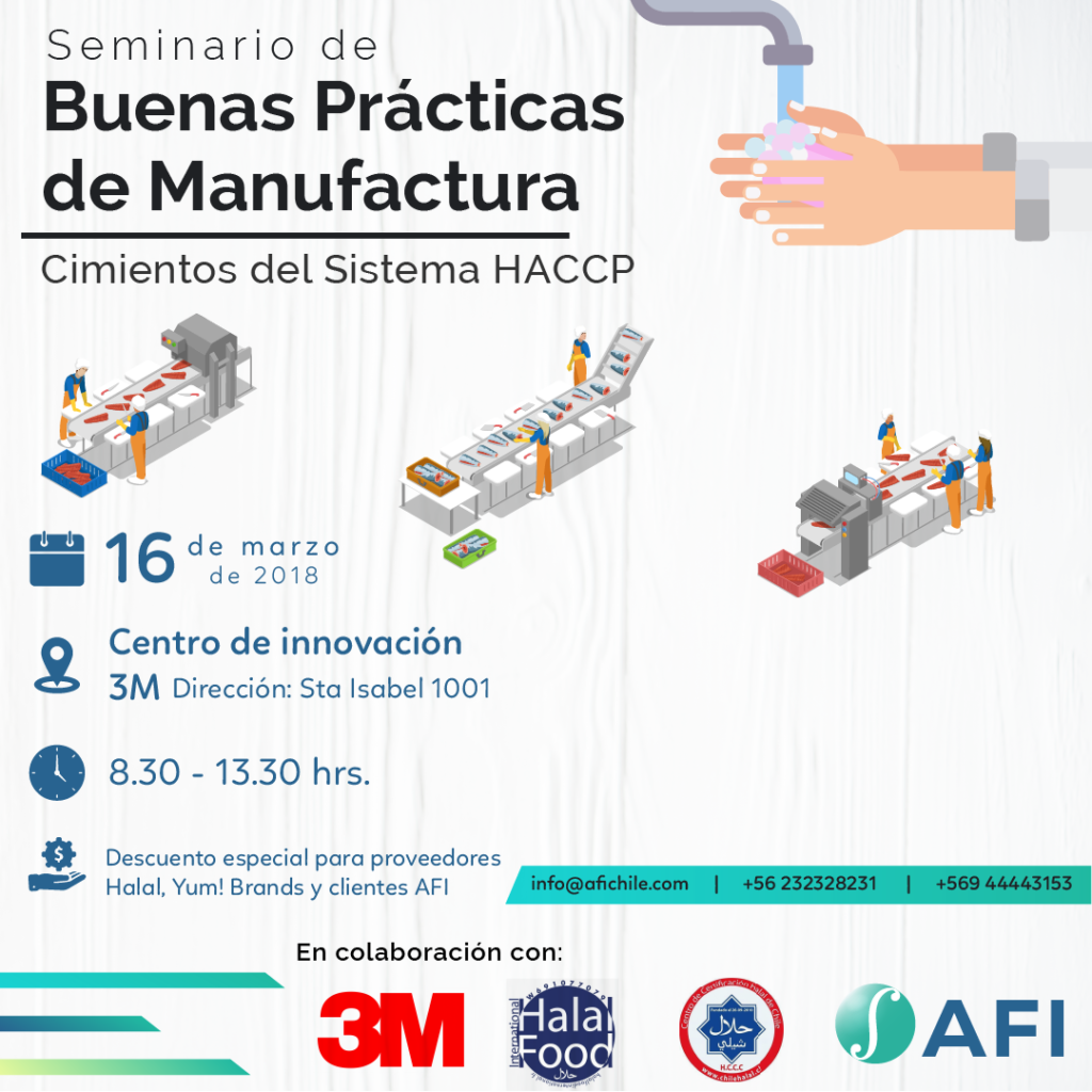 Seminario de Buenas Practicas de Manufactura Cimiento del Sistema HACCP con mención requisitos Halal
