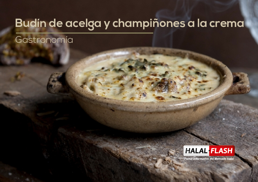 Budín de acelga y Champiñones a la crema