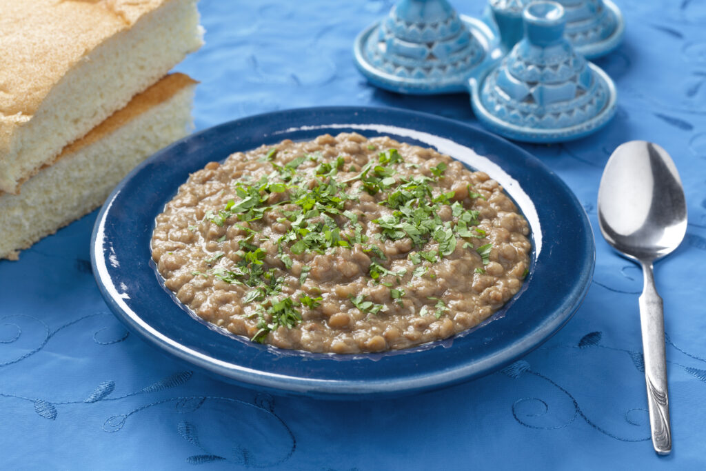 Lentejas vegetarianas al estilo árabe