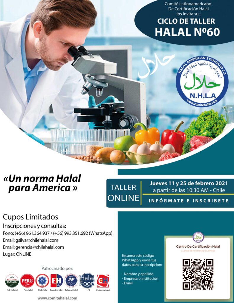 Comitehalal asociado a Chilehalal invitan a su Ciclo de Talleres Halal N°60