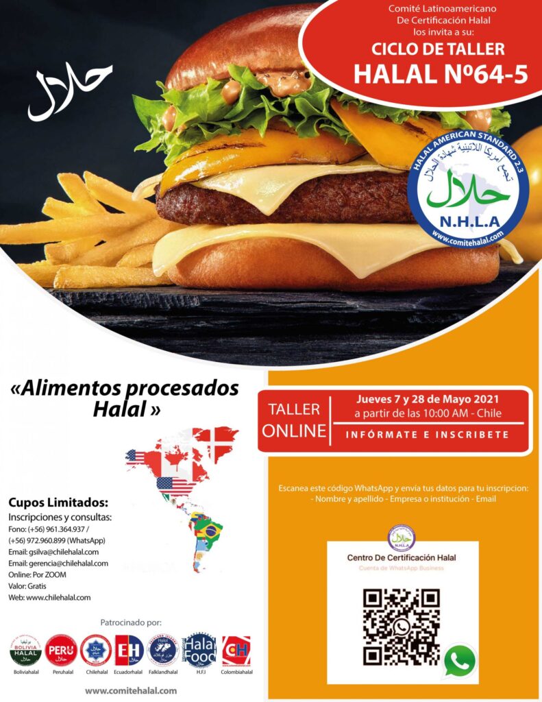 CHILEHALAL Y EL COMITÉHALAL INVITAN A SU CICLO DE TALLER N°64-5