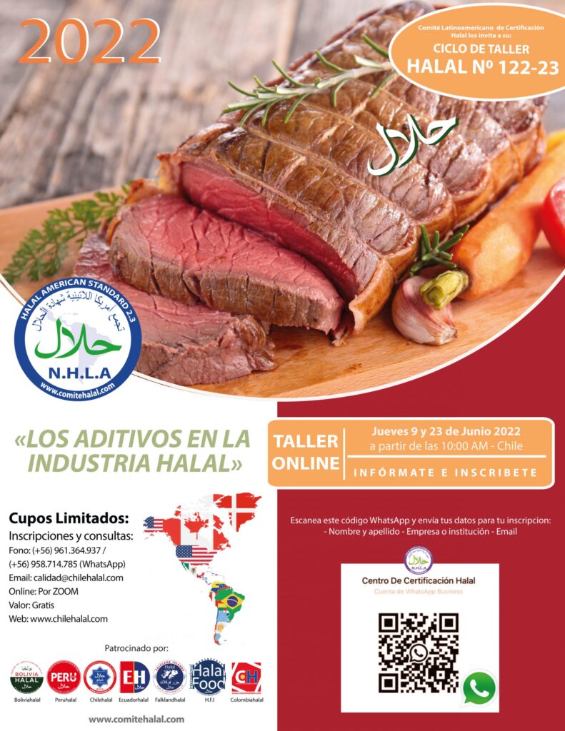 CHILEHALAL Y EL COMITÉ HALAL INVITAN A SU CICLO DE TALLER HALAL N°122-23