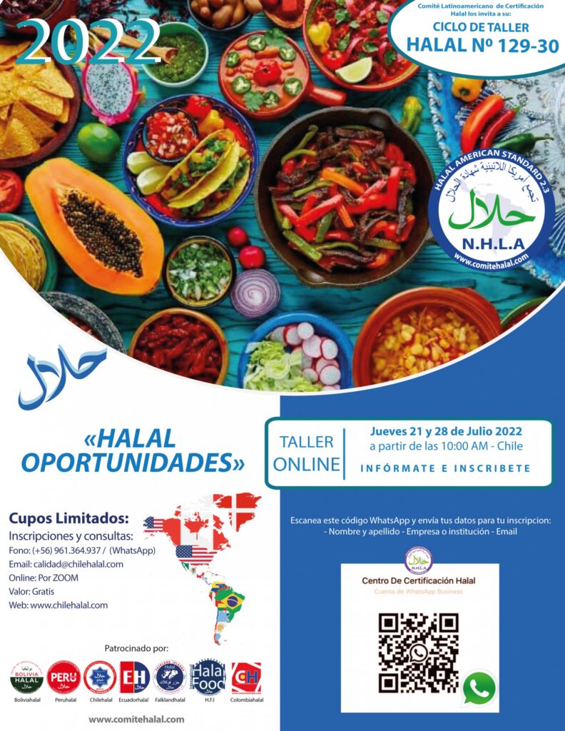 CHILEHALAL Y EL COMITÉ HALAL INVITAN A SU CICLO DE TALLER HALAL N°129-30