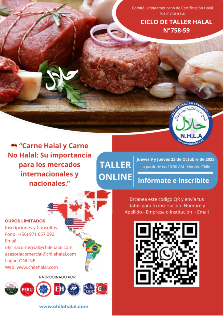 CHILEHALAL invita al Taller Halal N°759: Oportunidades del mercado Halal